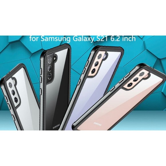LK - Case for Samsung Galaxy S21 (2021) - 6.2 inches - Clear / Black - Picture 3 of 9
